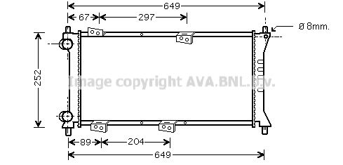 AVA QUALITY COOLING Радиатор, охлаждение двигателя FT2258